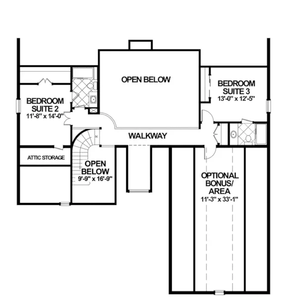 Second Floor - Compass Pointe Traditional Home 013D-0240 - Search House Plans and More