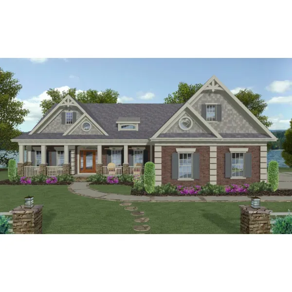 Front of Home - Compass Pointe Traditional Home 013D-0240 - Search House Plans and More