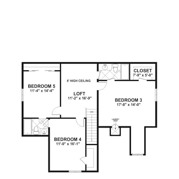 Second Floor - Cascade Mountain Cottage Home 013D-0241 - Search House Plans and More