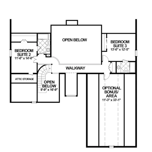 Second Floor - Elder Lake Ranch Home 013D-0247 - Shop House Plans and More