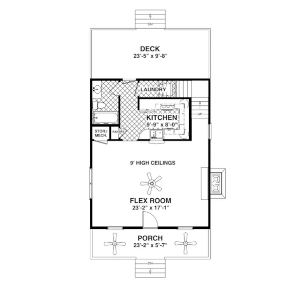 First Floor - Rabbit Trail Country Cottage 013D-0248 - Shop House Plans and More