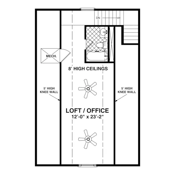 Second Floor - Rabbit Trail Country Cottage 013D-0248 - Shop House Plans and More