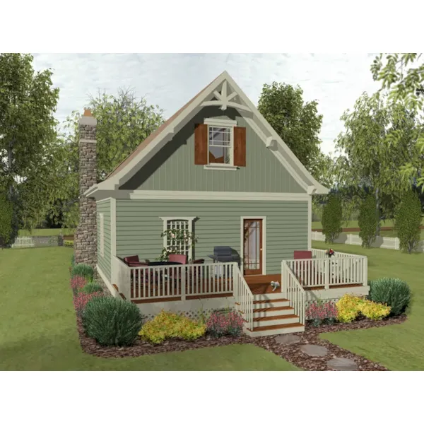 Rear Photo 01 - Rabbit Trail Country Cottage 013D-0248 - Shop House Plans and More