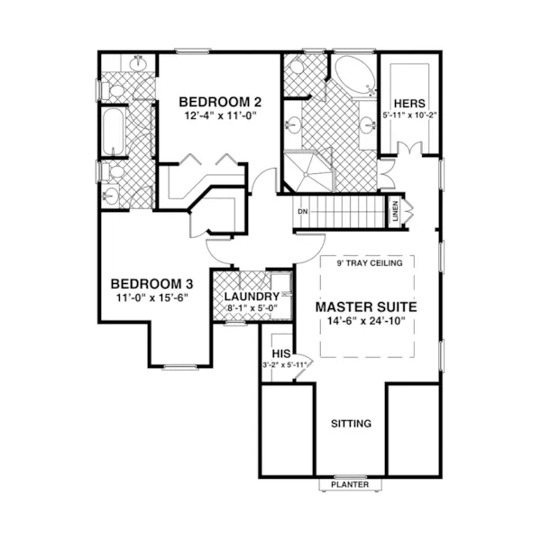 Country House Plan Second Floor - Thornton Hill Craftsman Home 013D-0249 - Shop House Plans and More