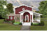 Modern House Plan Front of Home - Sunrise Path Country Home 013D-0250 - Shop House Plans and More