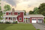 Modern Farmhouse Plan Rear Photo 01 - Sunrise Path Country Home 013D-0250 - Shop House Plans and More