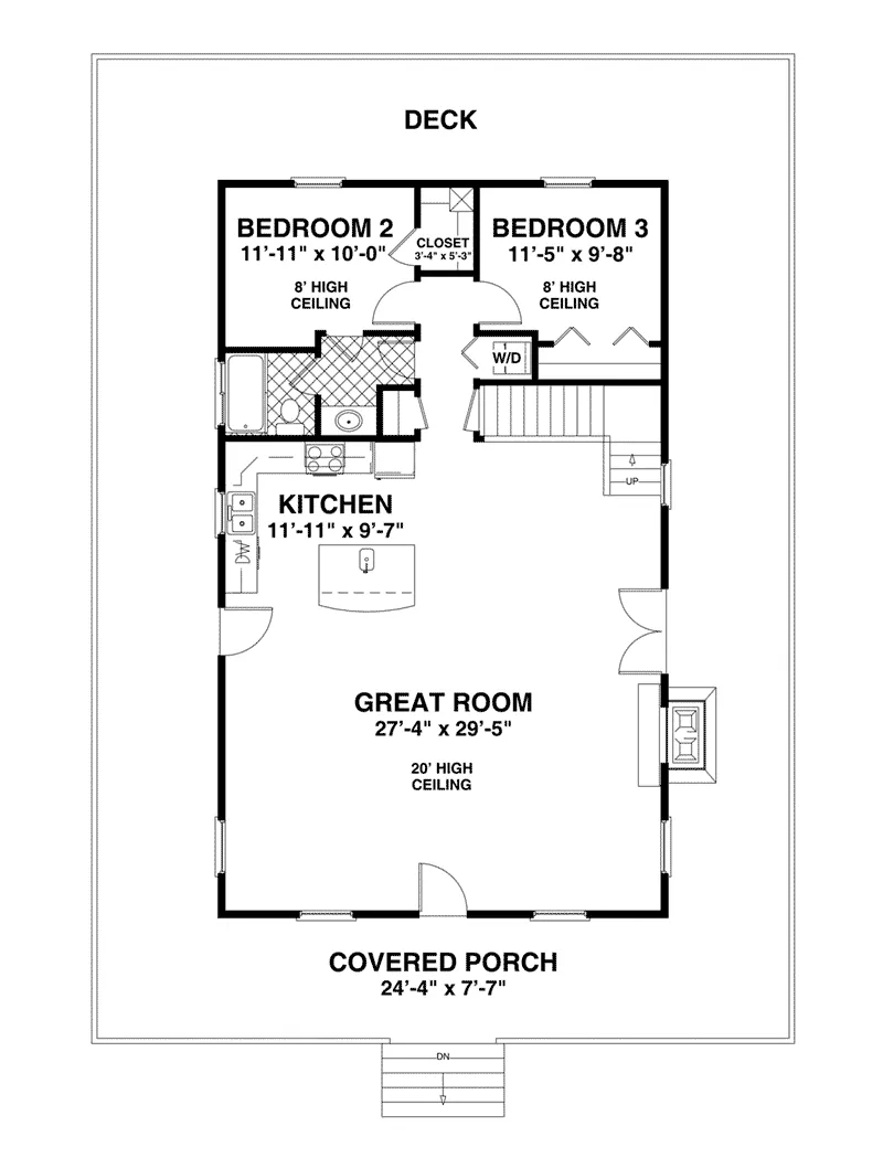 Waterfront House Plan First Floor - Simons Summit Country Home 013D-0252 - Shop House Plans and More