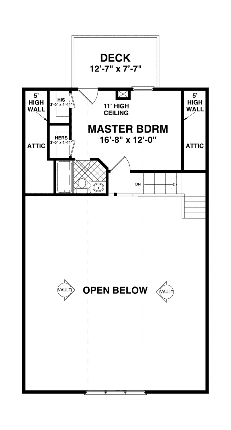 Bungalow House Plan Second Floor - Simons Summit Country Home 013D-0252 - Shop House Plans and More