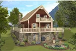 Bungalow House Plan Rear Photo 01 - Simons Summit Country Home 013D-0252 - Shop House Plans and More
