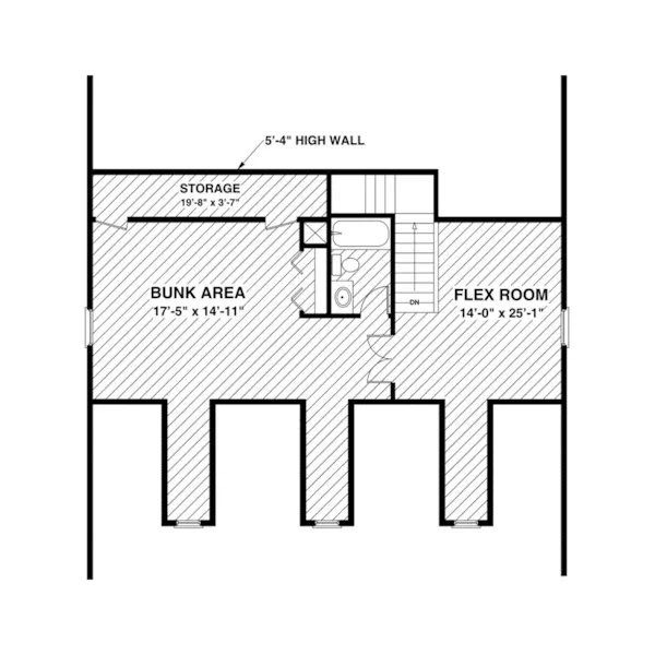 Cabin & Cottage House Plan Second Floor - Raft Creek Country Home 013D-0253 - Shop House Plans and More