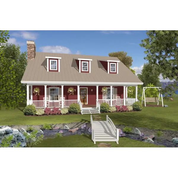 Cabin & Cottage House Plan Front of Home - Raft Creek Country Home 013D-0253 - Shop House Plans and More