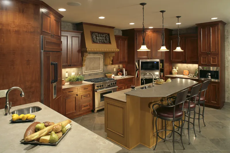 Prairie House Plan Kitchen Photo 01 - Ingrams Mill Luxury Home 013S-0004 - Search House Plans and More