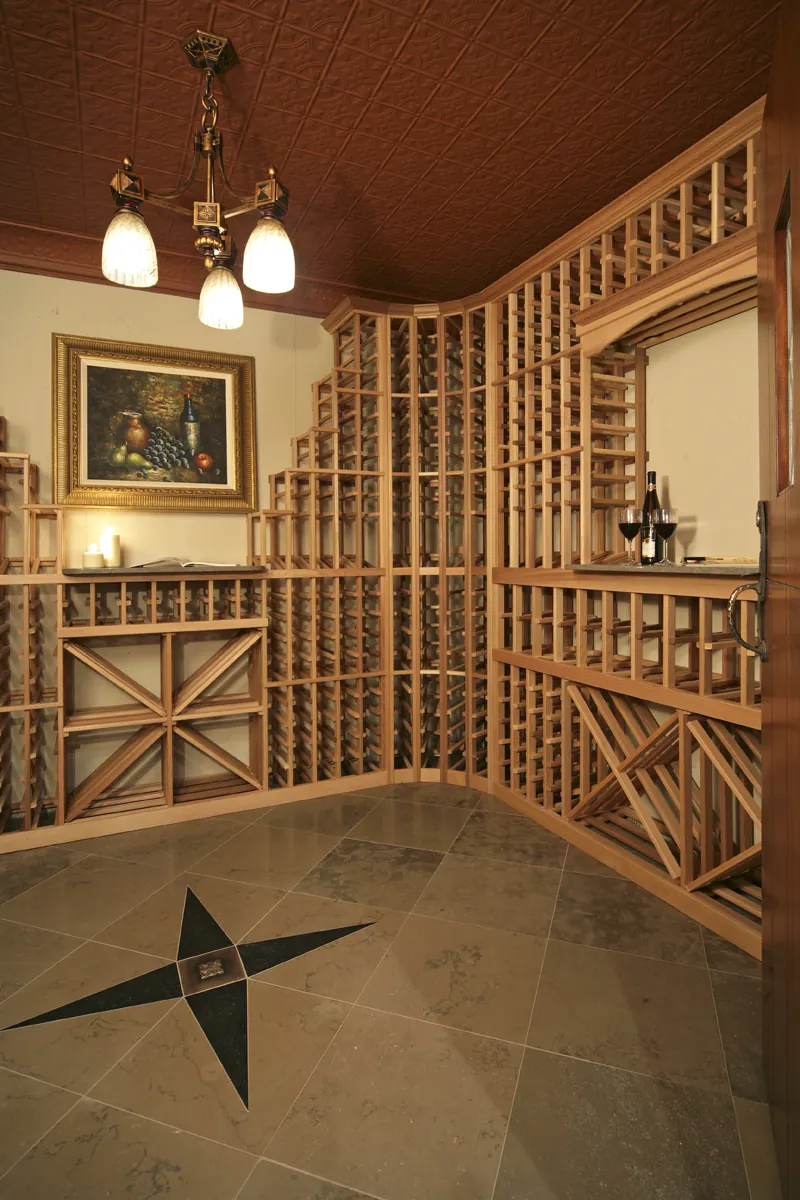 Arts & Crafts House Plan Wine Cellar Photo - Ingrams Mill Luxury Home 013S-0004 - Search House Plans and More