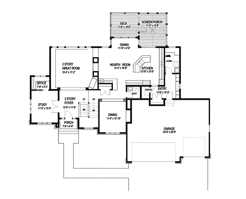 Arts & Crafts House Plan First Floor - Crenshaw Point Luxury Home 013S-0005 - Search House Plans and More