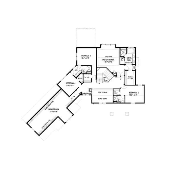 Arts & Crafts House Plan Second Floor - Strayhorn Luxury Home 013S-0006 - Shop House Plans and More