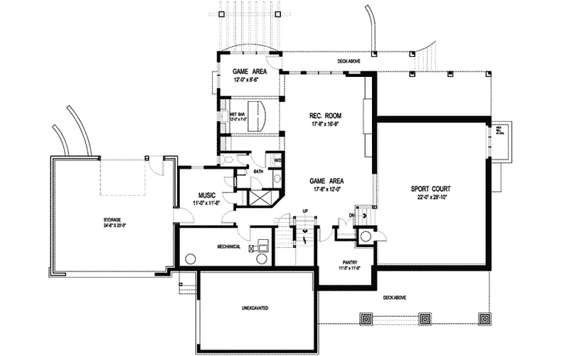 Luxury House Plan Lower Level Floor - Avalon Place Luxury Home 013S-0014 - Search House Plans and More