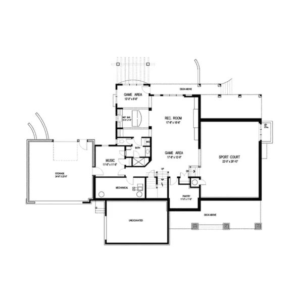 Victorian House Plan Lower Level Floor - Avalon Place Luxury Home 013S-0014 - Search House Plans and More