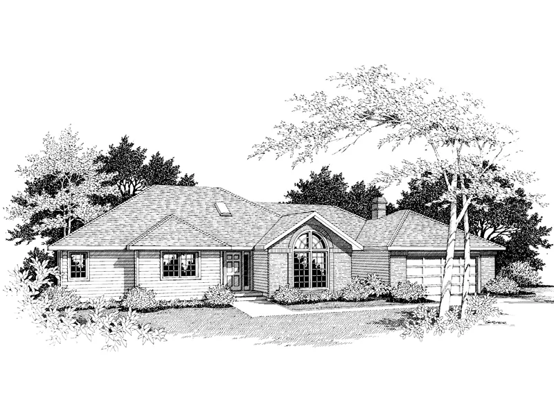 Ranch House Plan Front Image of House - Seville Traditional Ranch Home 014D-0001 - Shop House Plans and More
