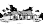 Traditional House Plan Front Image of House - Darlington Sunbelt Home 014D-0002 - Search House Plans and More