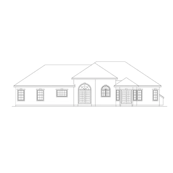 Southwestern House Plan Rear Elevation - Darlington Sunbelt Home 014D-0002 - Search House Plans and More