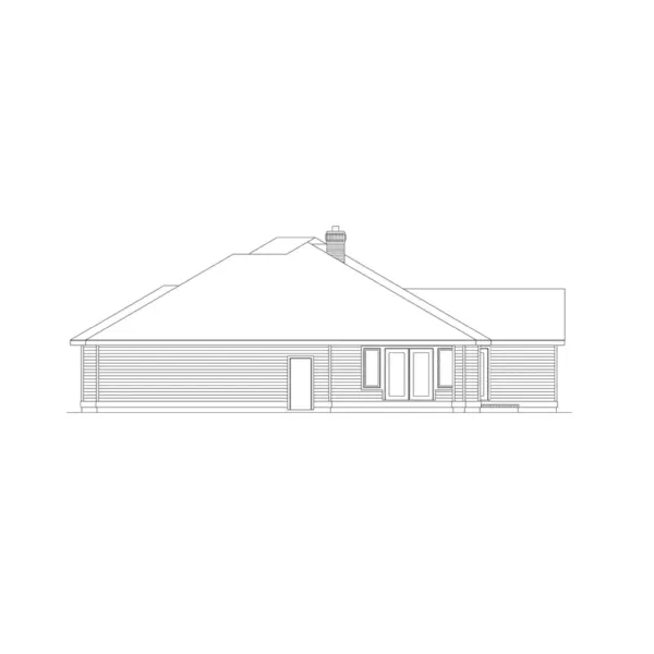 Contemporary House Plan Right Elevation - Summersville Ranch Home 014D-0003 - Shop House Plans and More