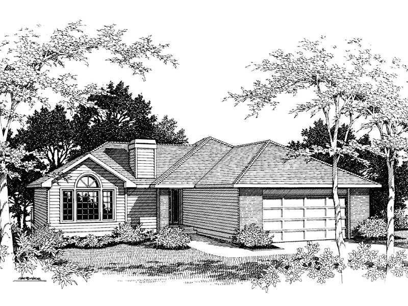 Traditional House Plan Front Image of House - Jackson Ranch Home 014D-0004 - Search House Plans and More