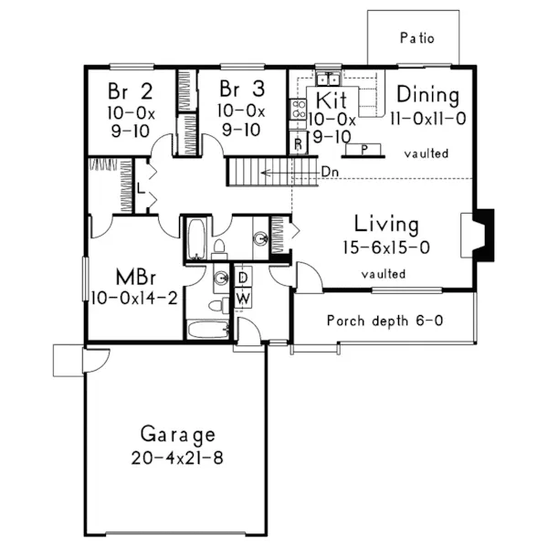 Traditional House Plan First Floor - Oregon Falls Ranch Home 014D-0005 - Shop House Plans and More