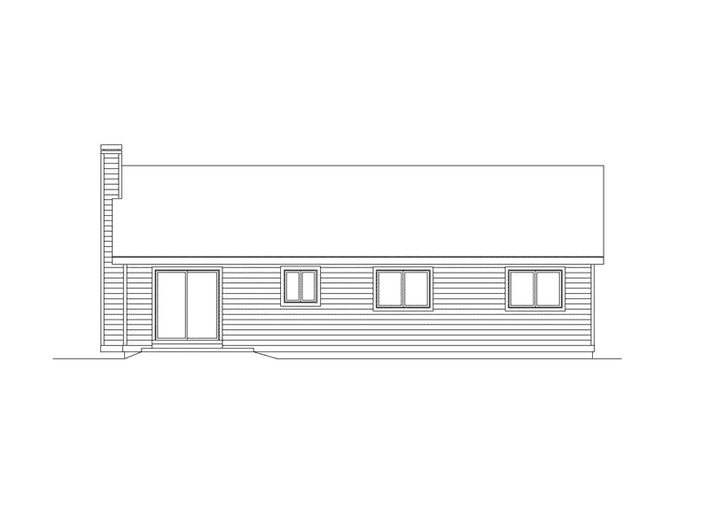 Ranch House Plan Rear Elevation - Oregon Falls Ranch Home 014D-0005 - Shop House Plans and More