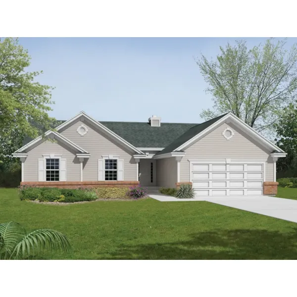 Multiple Gables Adorn The exterior Of This Ranch Home