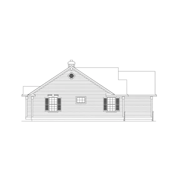 Traditional House Plan Left Elevation - Stratton Ranch Home 014D-0007 - Shop House Plans and More