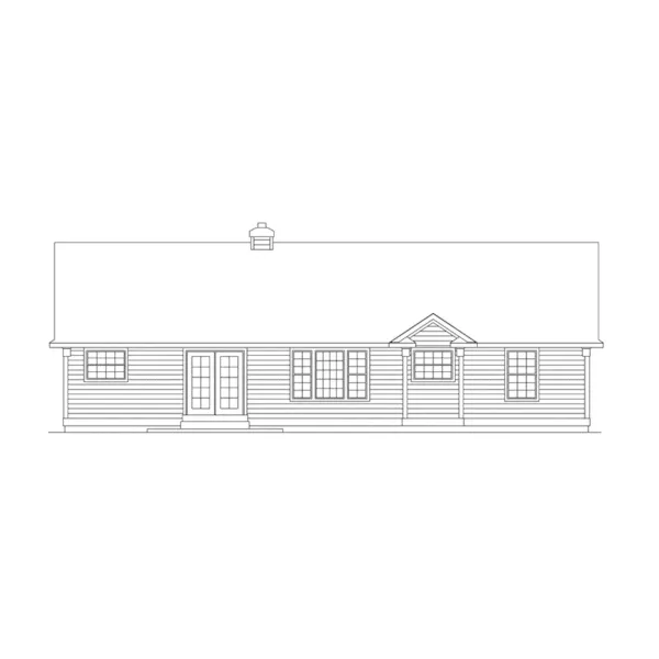 Traditional House Plan Rear Elevation - Stratton Ranch Home 014D-0007 - Shop House Plans and More