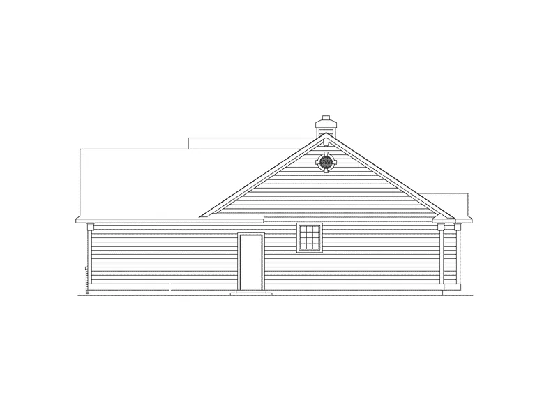 Traditional House Plan Right Elevation - Stratton Ranch Home 014D-0007 - Shop House Plans and More