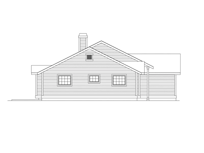 Ranch House Plan Left Elevation - Goodwin Ranch Home 014D-0009 - Search House Plans and More