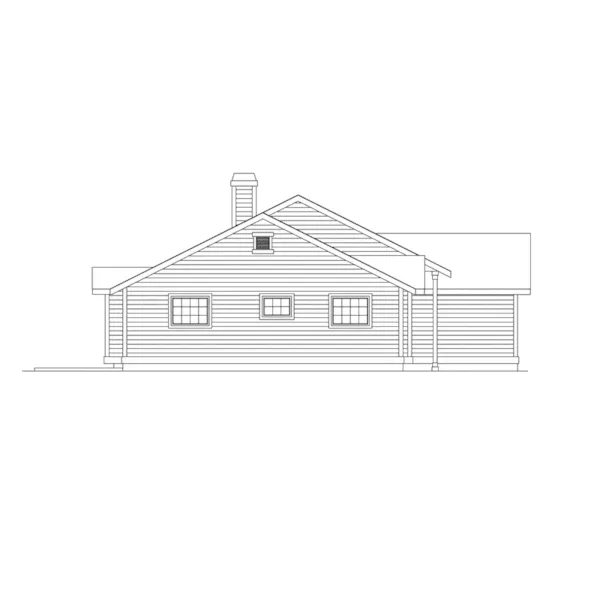 Traditional House Plan Left Elevation - Goodwin Ranch Home 014D-0009 - Search House Plans and More