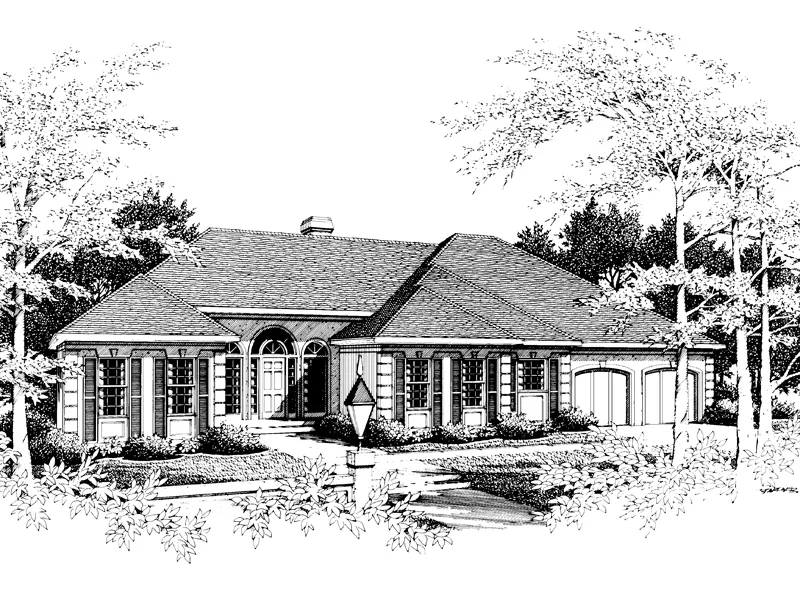 Arts & Crafts House Plan Front Image of House - Ambsdale Country French Home 014D-0010 - Search House Plans and More