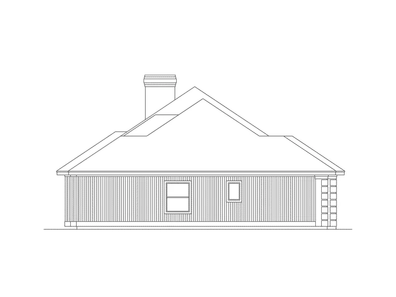 Traditional House Plan Left Elevation - Ambsdale Country French Home 014D-0010 - Search House Plans and More
