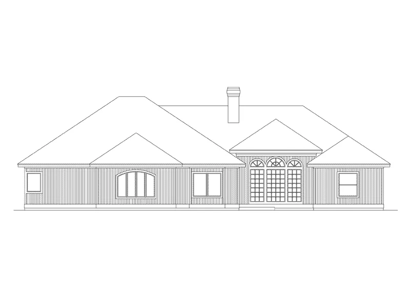 Traditional House Plan Rear Elevation - Ambsdale Country French Home 014D-0010 - Search House Plans and More