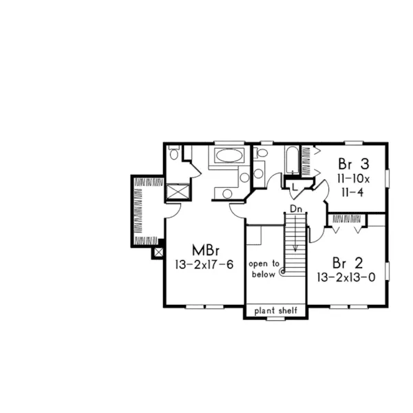 Georgian House Plan Second Floor - Brunswick Traditional Home 014D-0011 - Search House Plans and More