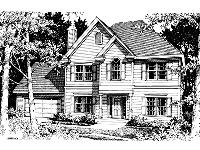 Georgian House Plan Front Image of House - Brunswick Traditional Home 014D-0011 - Search House Plans and More