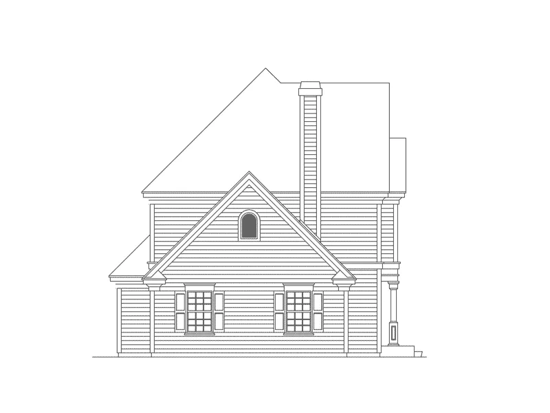 Colonial House Plan Left Elevation - Brunswick Traditional Home 014D-0011 - Search House Plans and More
