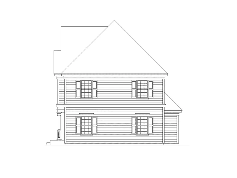 Colonial House Plan Right Elevation - Brunswick Traditional Home 014D-0011 - Search House Plans and More