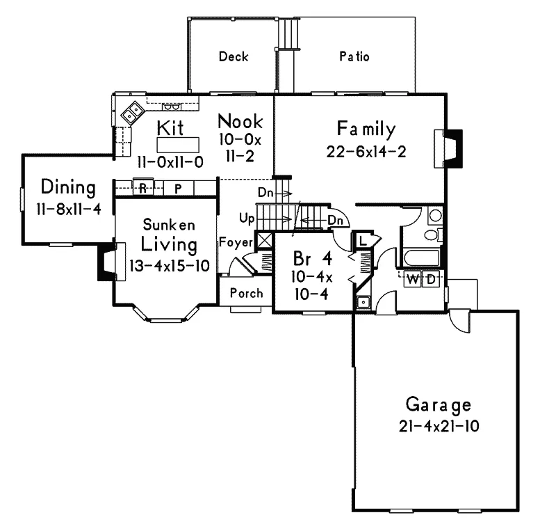 Traditional House Plan First Floor - Astoria Cliff European Home 014D-0013 - Search House Plans and More