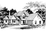 Sunbelt House Plan Front Image of House - Astoria Cliff European Home 014D-0013 - Search House Plans and More