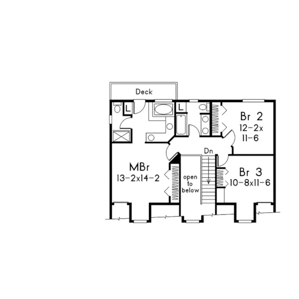 Traditional House Plan Second Floor - Clifton Country Home 014D-0014 - Search House Plans and More