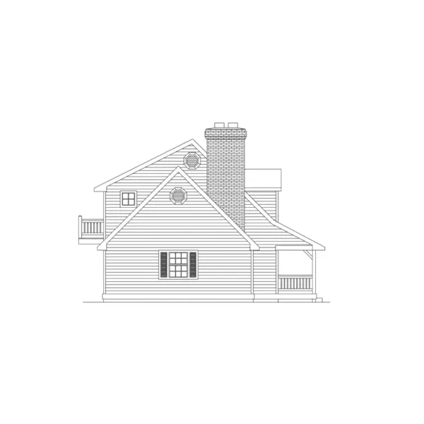 Traditional House Plan Left Elevation - Clifton Country Home 014D-0014 - Search House Plans and More