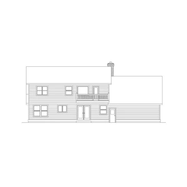 Traditional House Plan Rear Elevation - Clifton Country Home 014D-0014 - Search House Plans and More