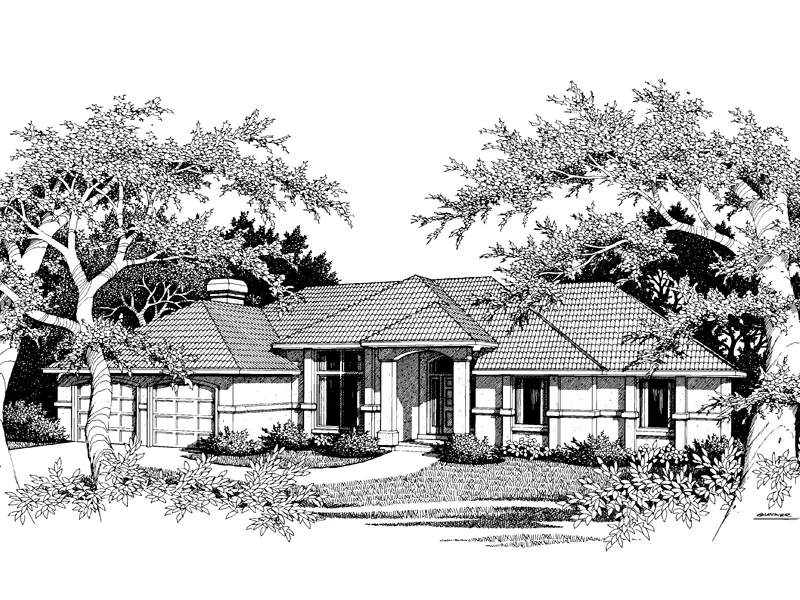 Ranch House Plan Front Image of House - Maryville Contemporary Home 014D-0015 - Shop House Plans and More