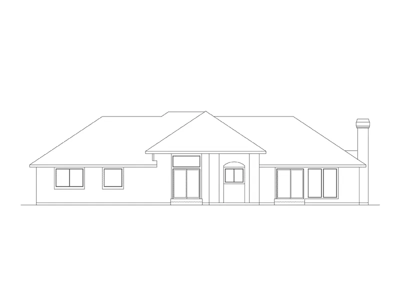 Sunbelt House Plan Rear Elevation - Maryville Contemporary Home 014D-0015 - Shop House Plans and More