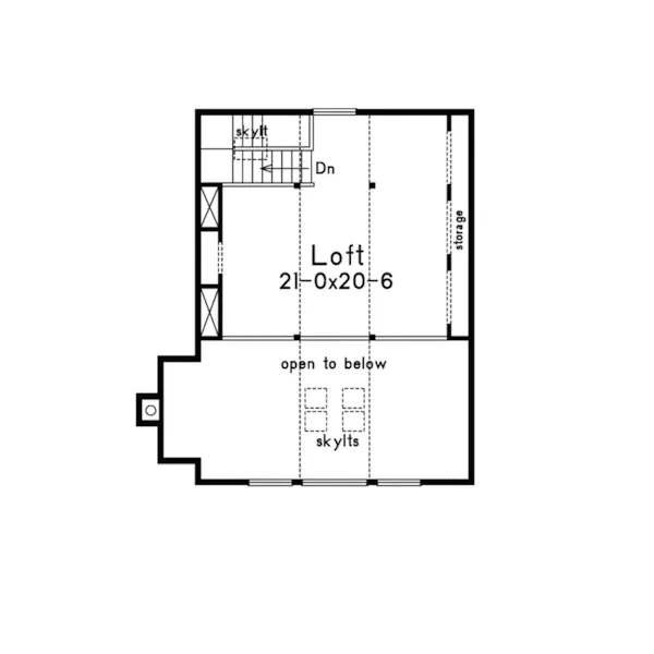 Cabin & Cottage House Plan Second Floor - Riverside Vacation Home 014D-0016 - Shop House Plans and More