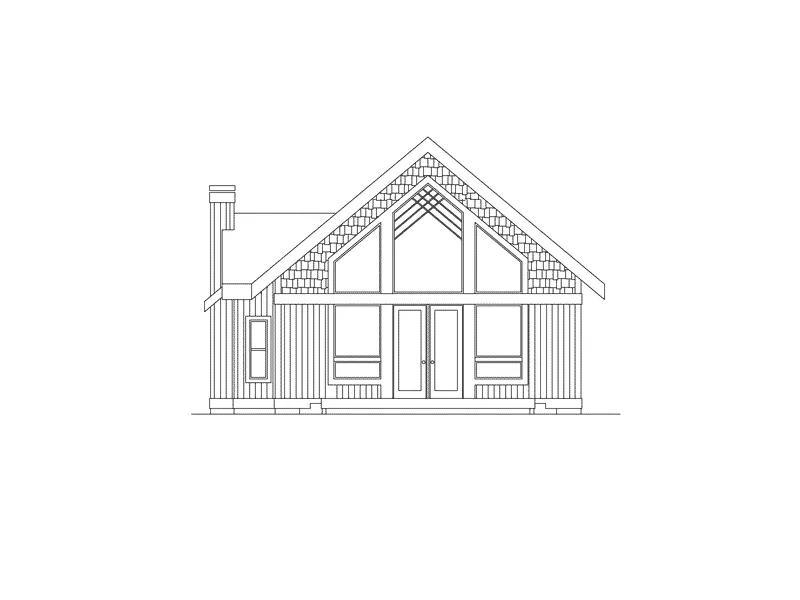 Vacation House Plan Rear Elevation - Riverside Vacation Home 014D-0016 - Shop House Plans and More